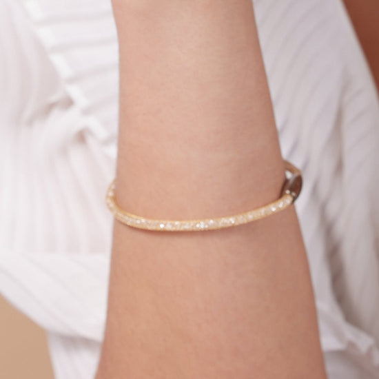 Credo gold mesh crystal bracelet