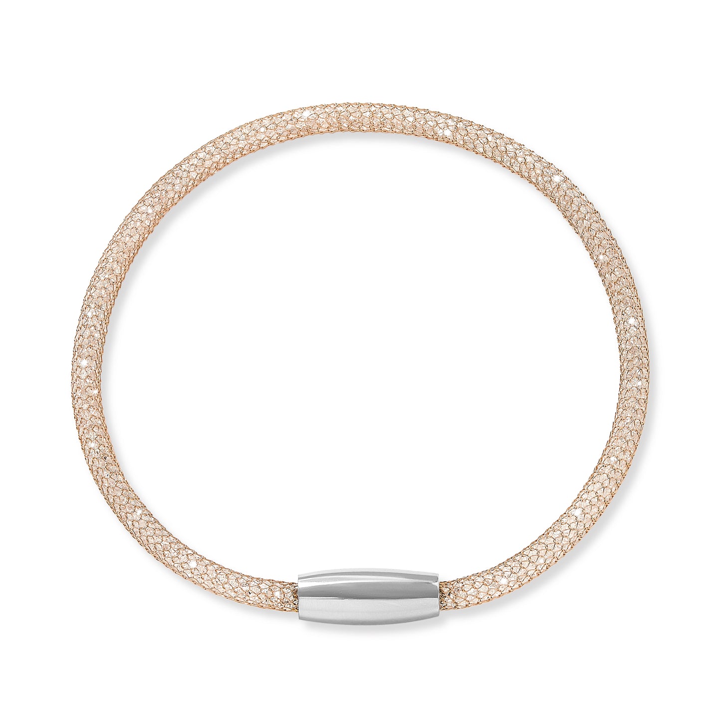 Credo rose gold mesh crystal bracelet