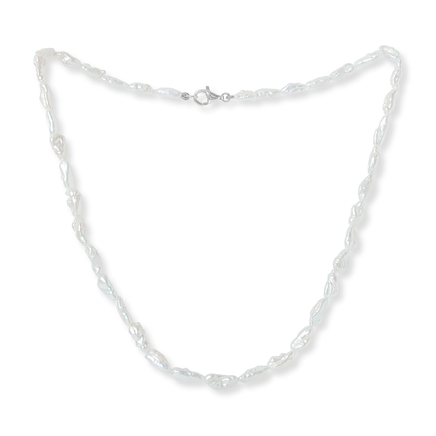 Decus fine keishi pearl necklace with silver clasp