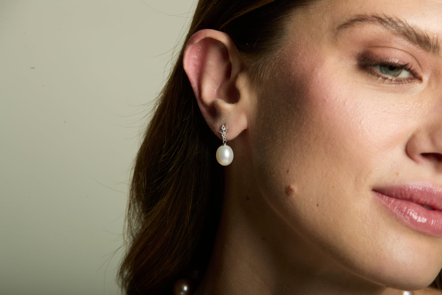 Stella Sparkle Cubic Zirconia Drop Earrings With Cultured Freshwater Pearls