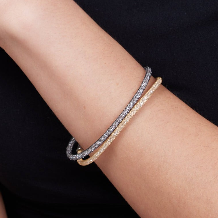 Credo gold mesh crystal bracelet