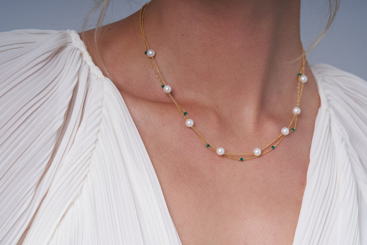 Gold Lapis Lazuli Necklace, Margarita Chains
