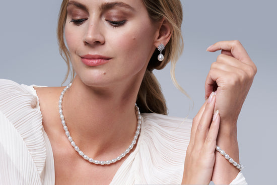 Stella Sparkle Drop Earrings With Cultured Freshwater Pearls
