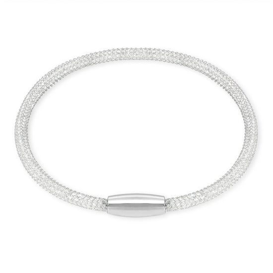 Credo silver mesh crystal bracelet