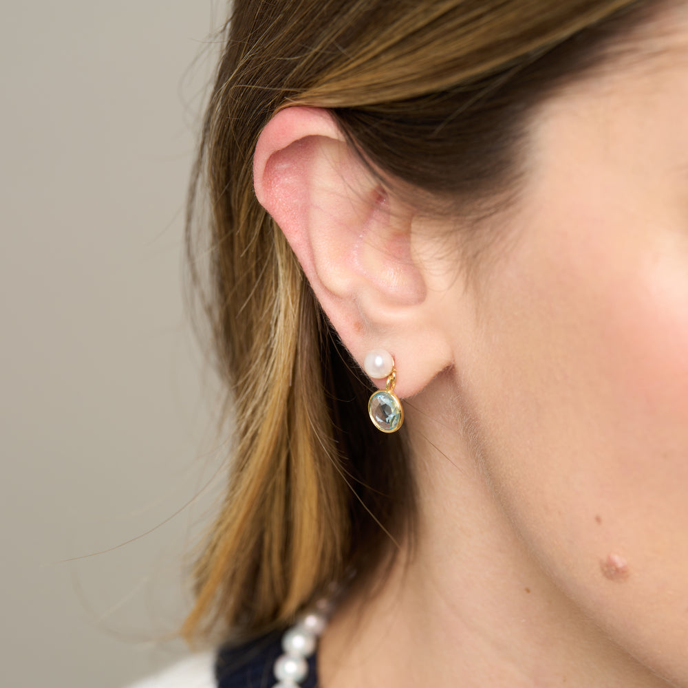 
                  
                    Nova blue topaz & cultured freshwater pearl drop earrings
                  
                