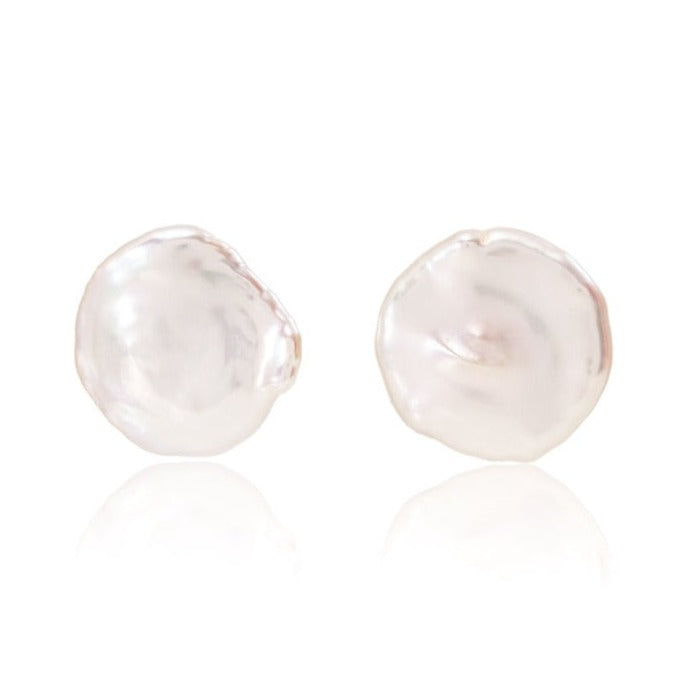 Decus large keishi pearl studs