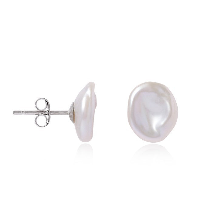 Decus keishi pearl stud earrings on sterling silver posts