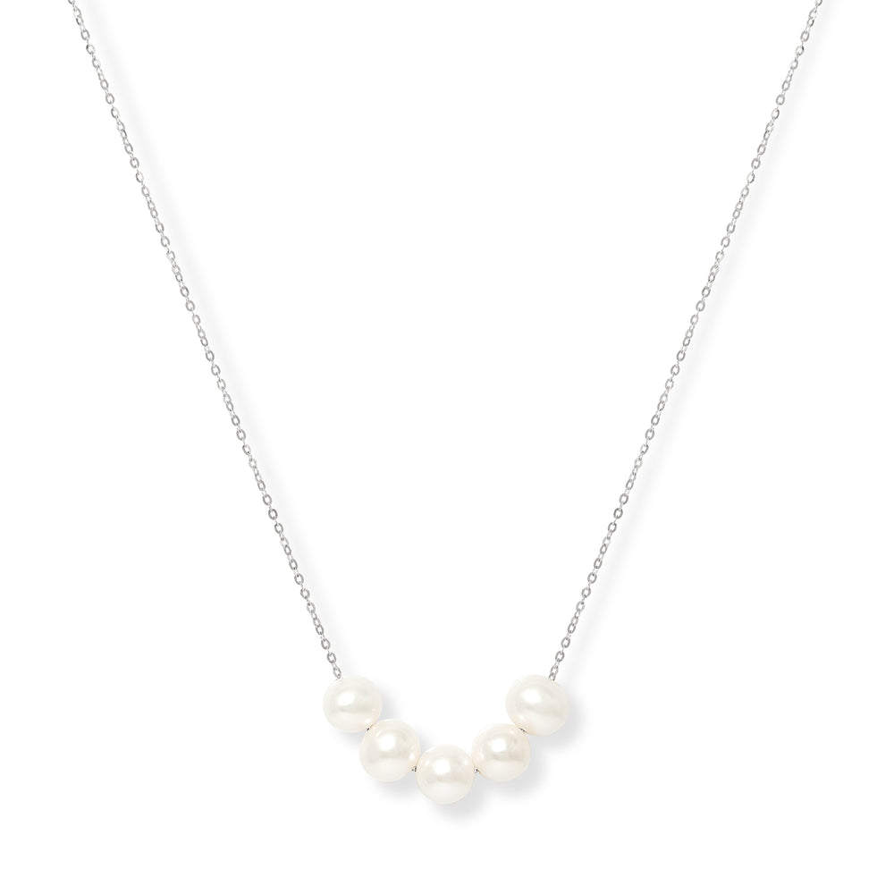 
                  
                    Gratia sterling silver chain with white cultured freshwater pearls
                  
                