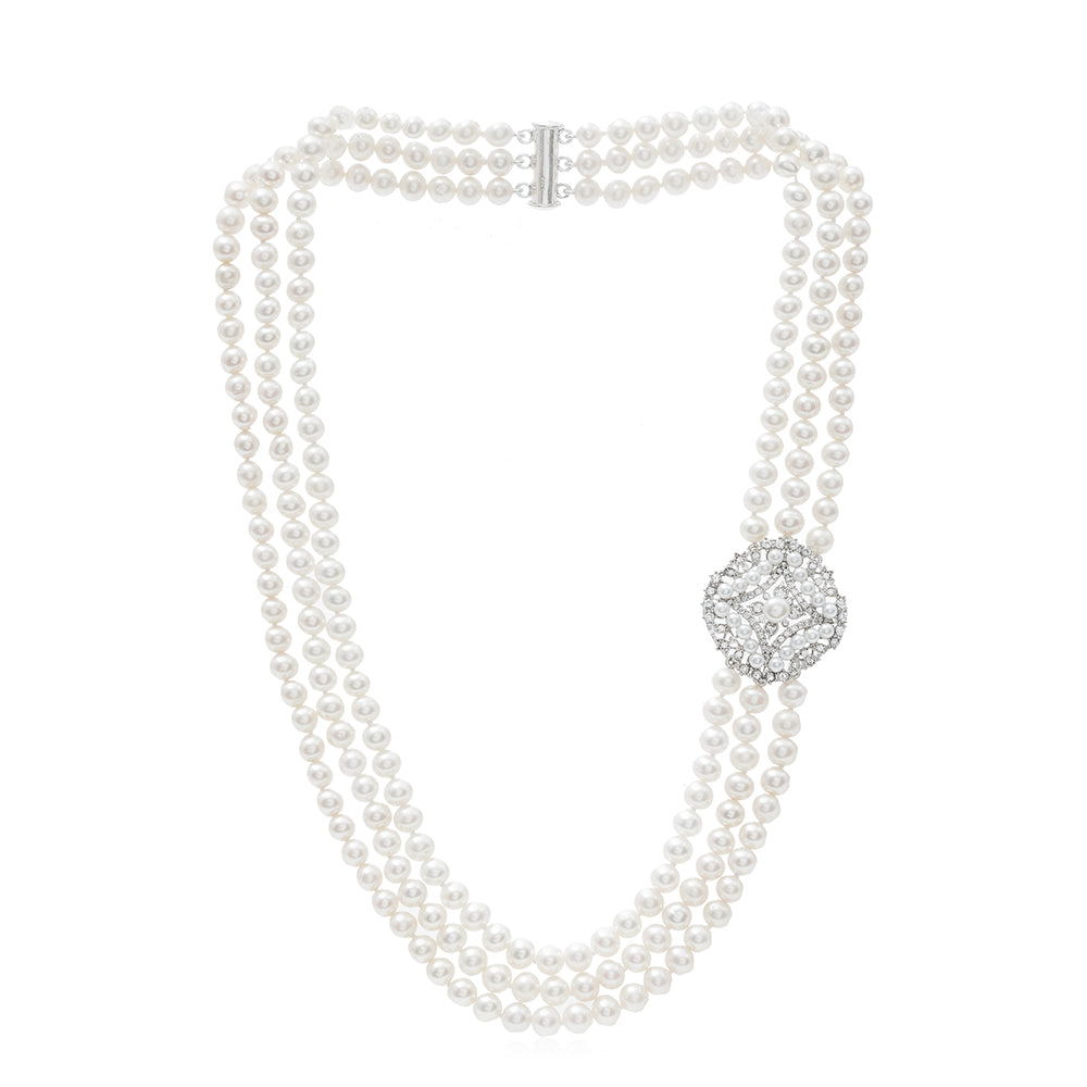 Zoe Chicco 3 Pearl Necklace | Blue Ruby Jewellery, Canada