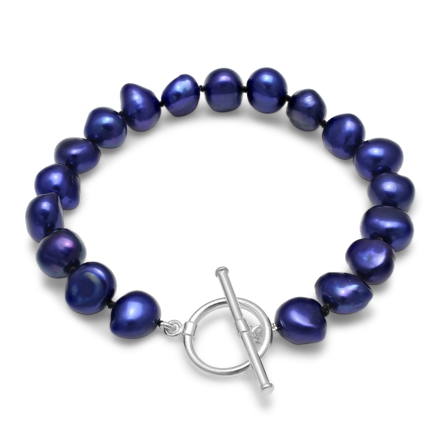 Margarita navy blue cultured freshwater pearl bracelet