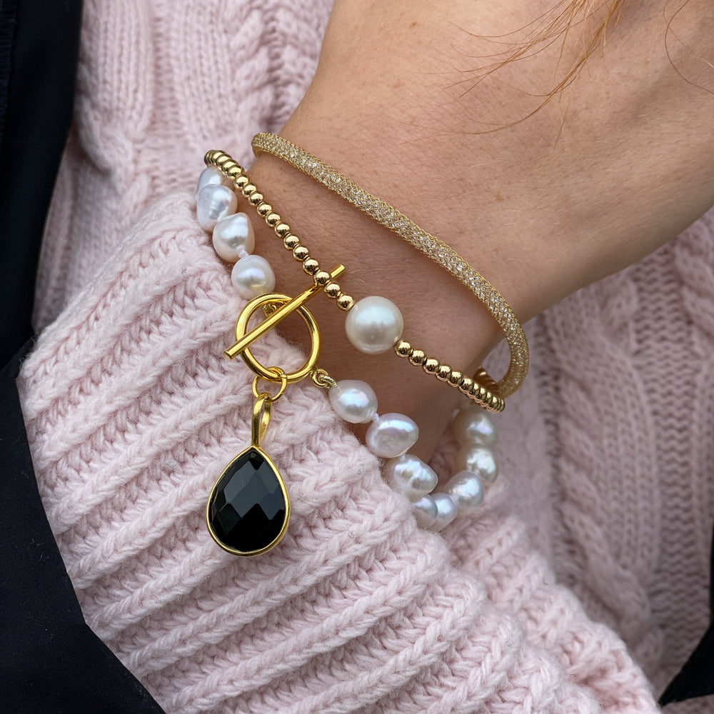 
                  
                    Credo gold mesh crystal bracelet
                  
                