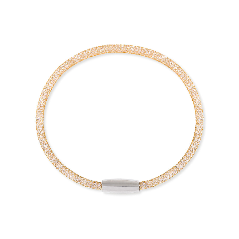 Credo gold mesh crystal bracelet