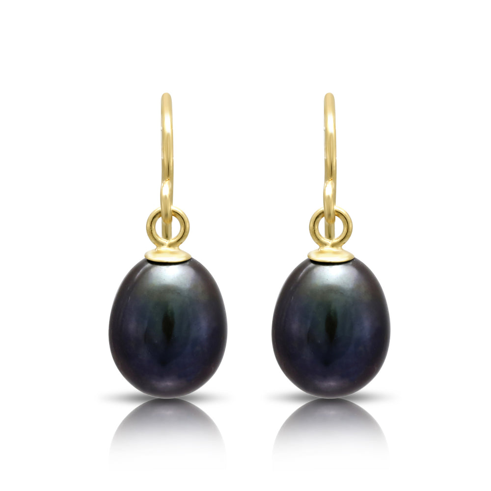 
                  
                    Gratia black teardrop cultured freshwater pearl earrings
                  
                