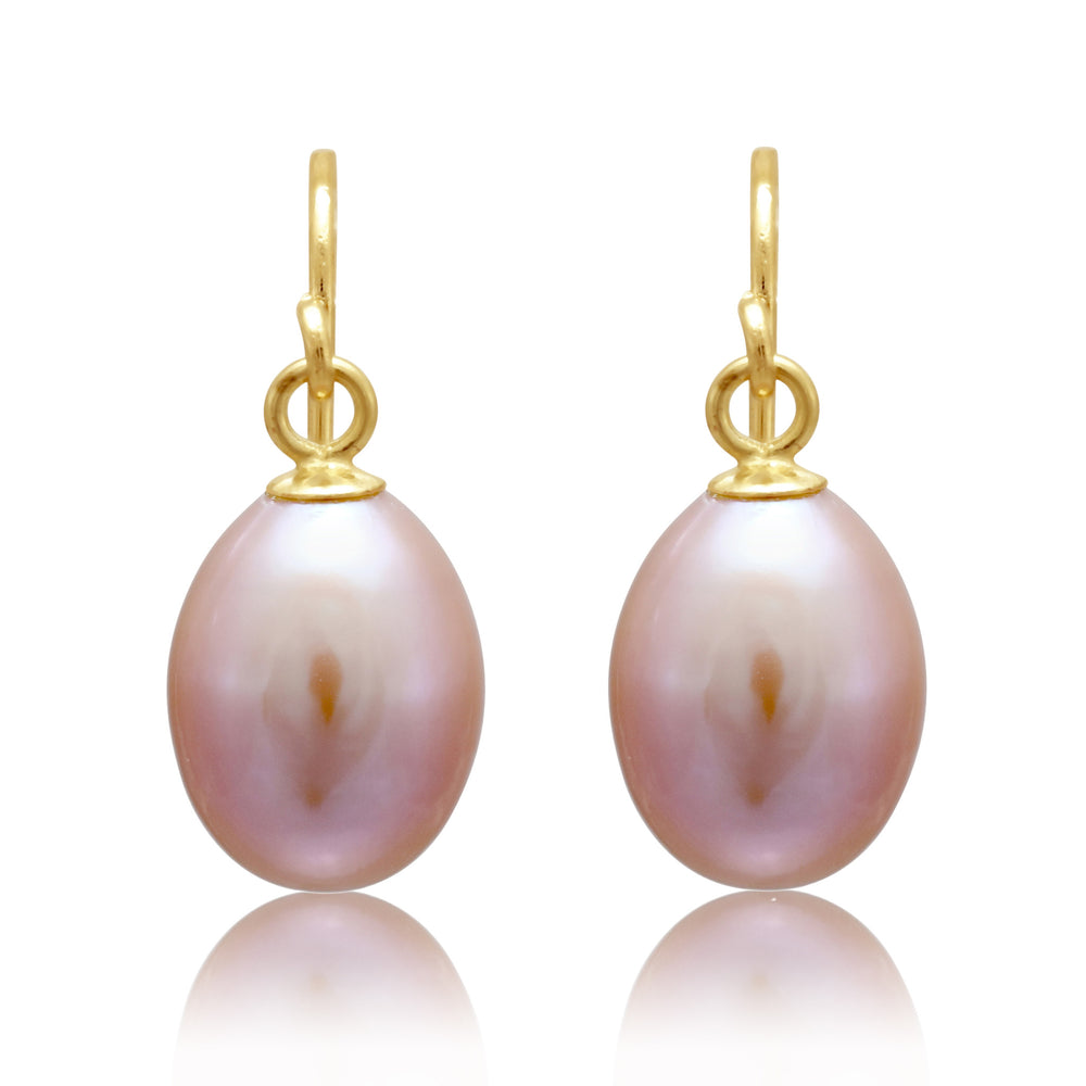
                  
                    Gratia pink teardrop cultured freshwater pearl earrings
                  
                