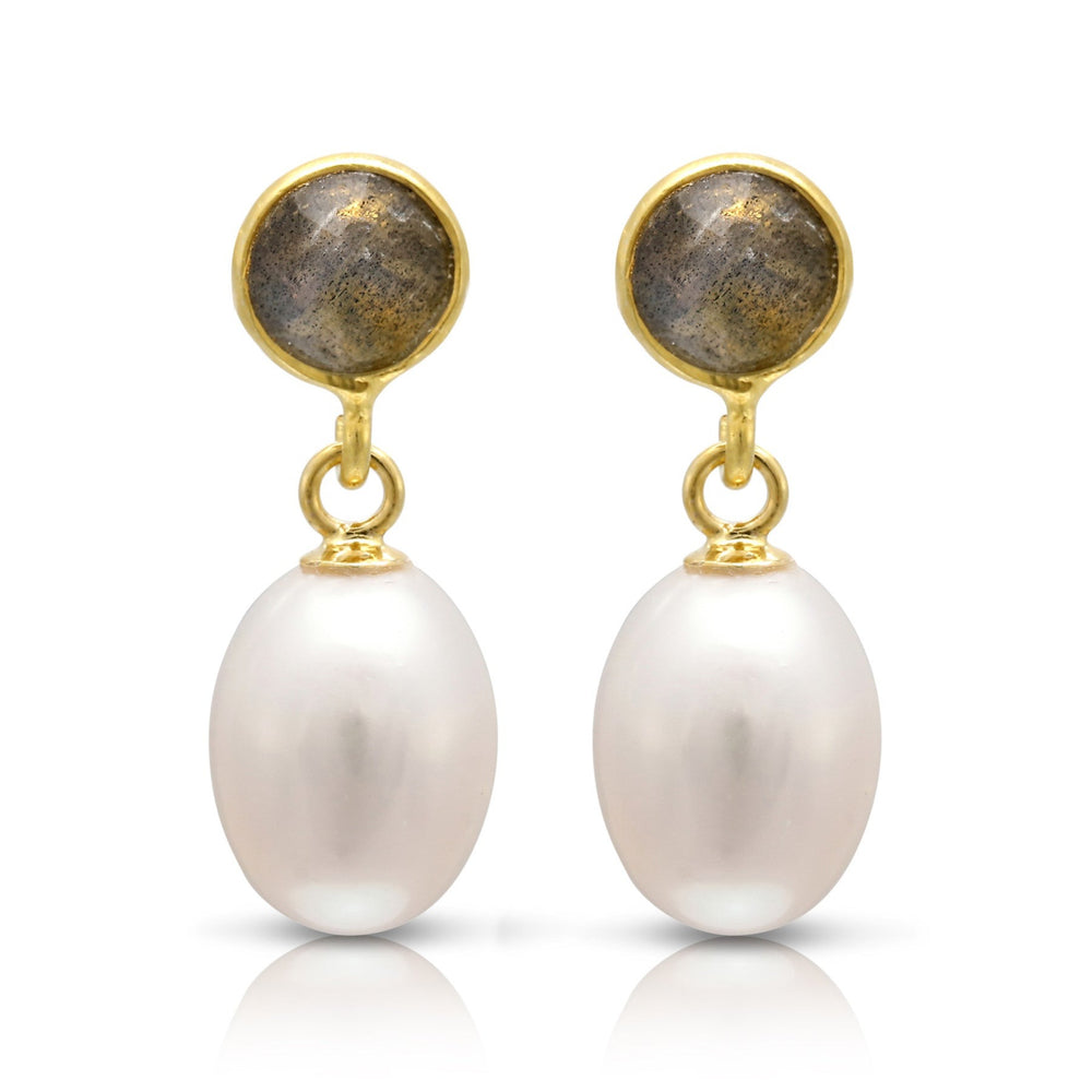 
                  
                    Clara labradorite & cultured freshwater pearl drop earrings
                  
                