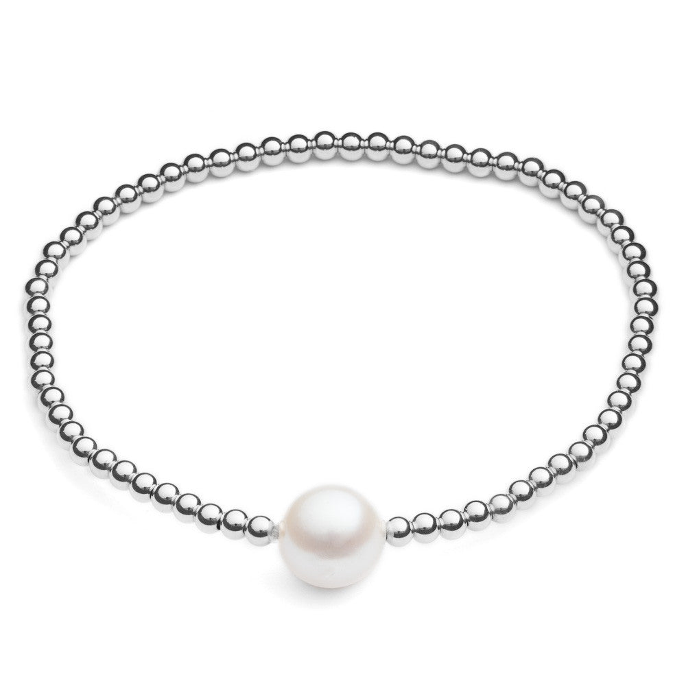Load image into Gallery viewer, Credo Silver Bracelet With Large Cultured Freshwater Pearl
