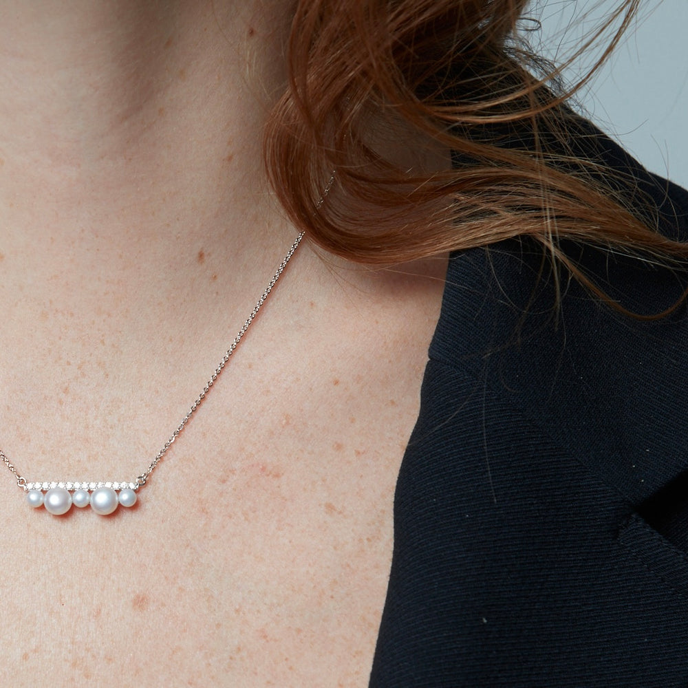 
                  
                    Stella Cultured Freshwater Pearl & Cubic Zirconia Bar Pendant
                  
                