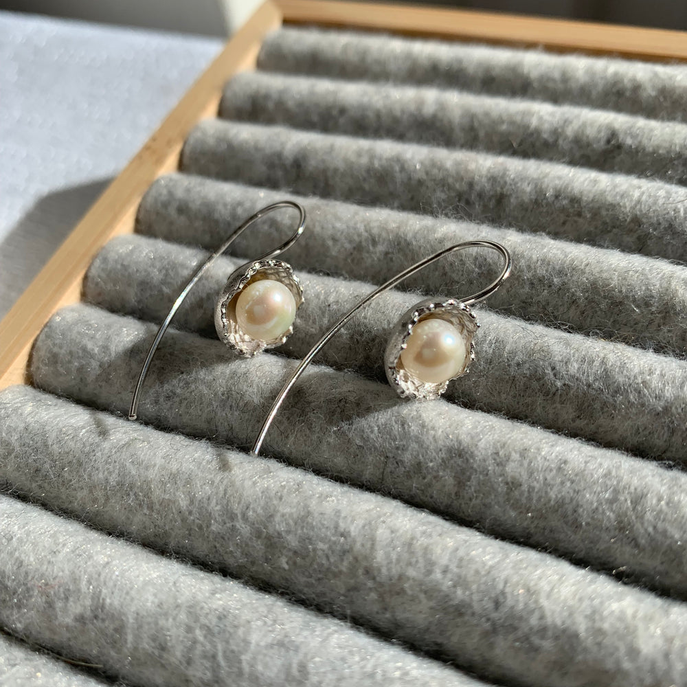 
                  
                    Vita Silver Buttercup Drop Earrings With Cultured Freshwater Pearls
                  
                