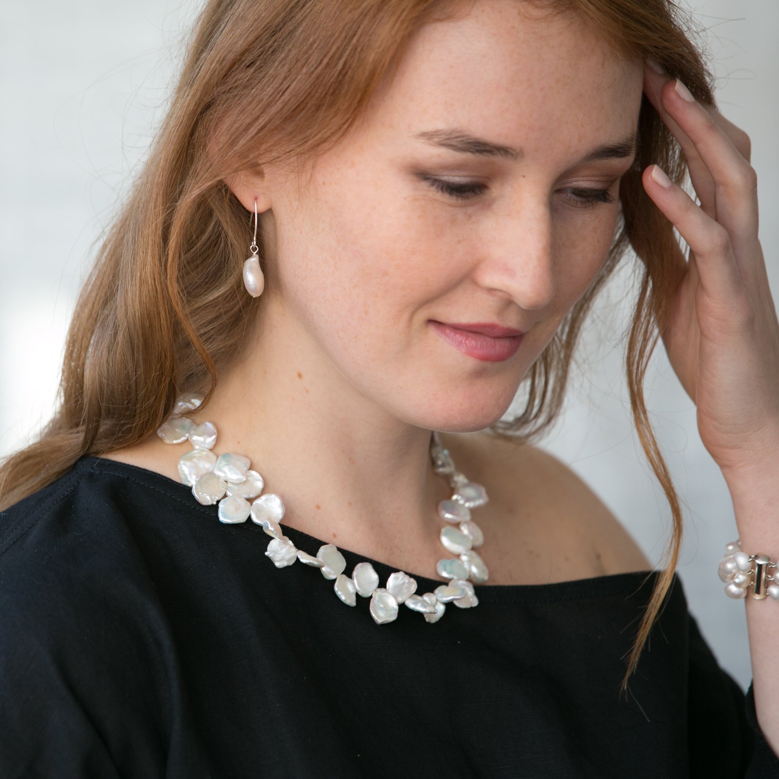 Large white pearl necklace 2025