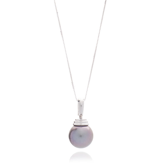 Margarita Tahitian cultured pearl pendant on sterling silver bale with chain