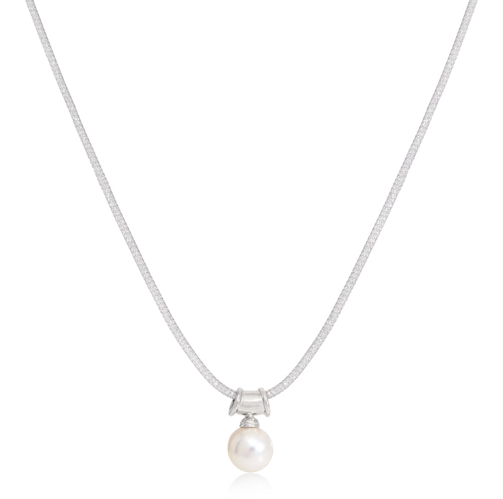 Credo large cultured freshwater pearl pendant on silver bale