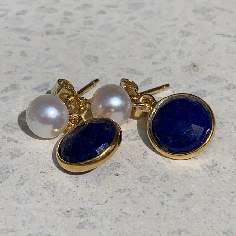 
                  
                    Nova lapis lazuli & cultured freshwater pearl drop earrings
                  
                