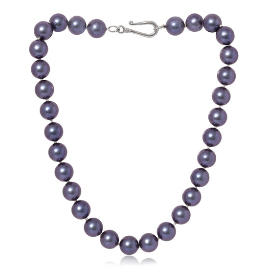 Clara large chunky purple Mother Of Pearl Necklace